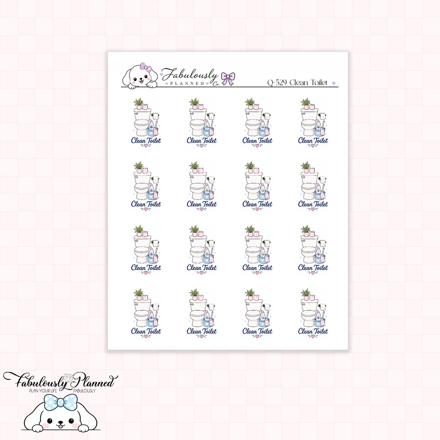 Clean Toilet Planner Stickers