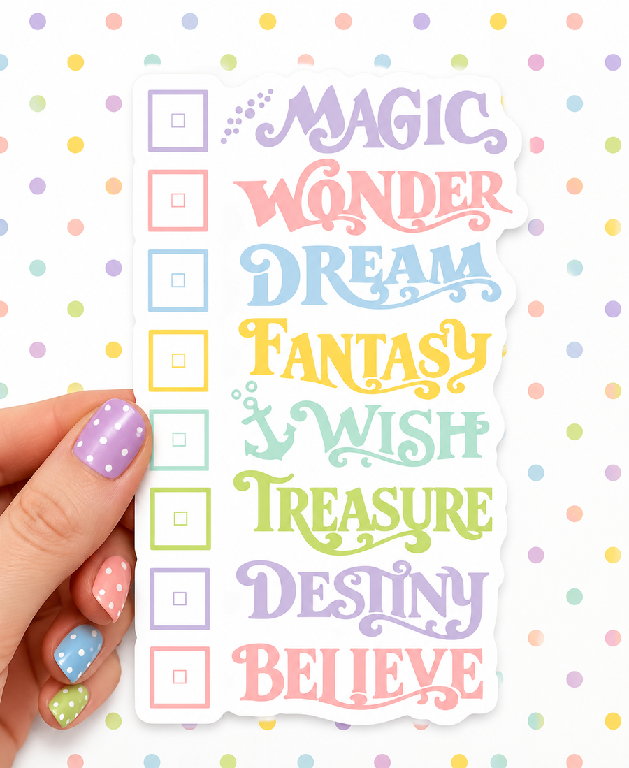 Disney Cruise Ship Checklist — Waterproof Die Cut Decal
