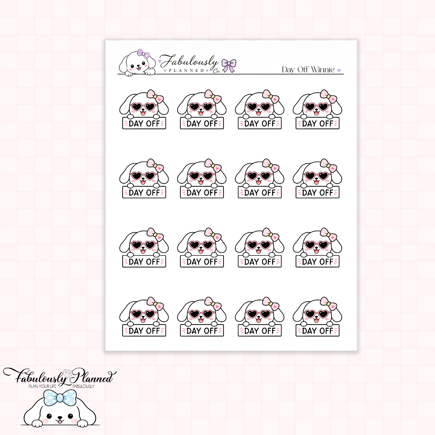 Day Off Winnie Planner Stickers