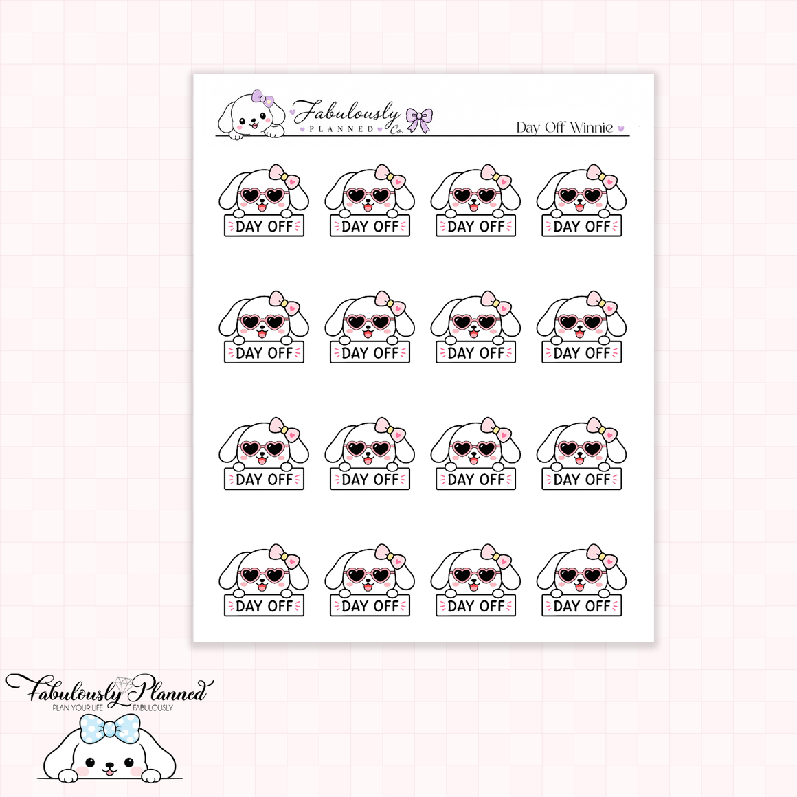 Day Off Winnie Planner Stickers