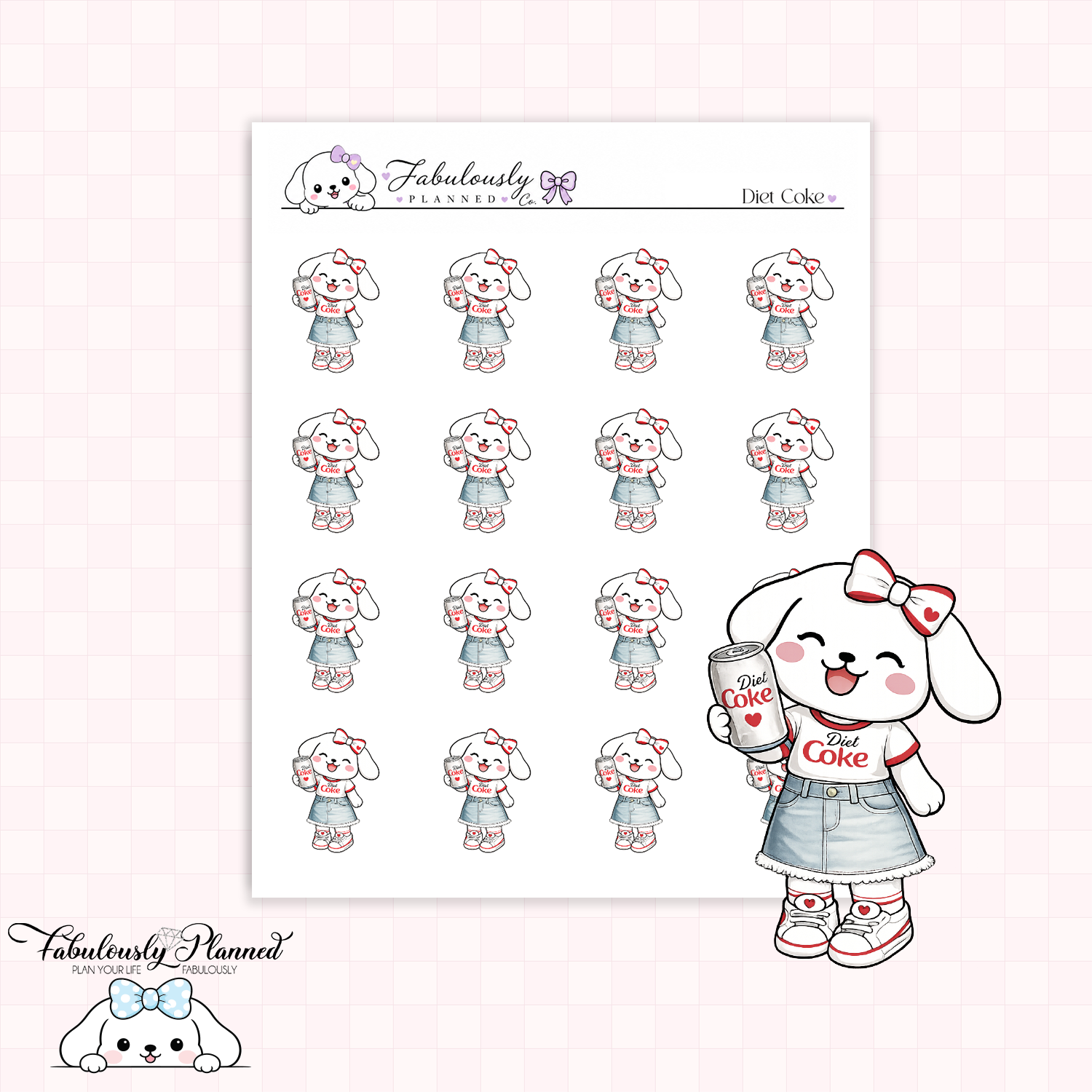 Diet Coke Winnie Stickers