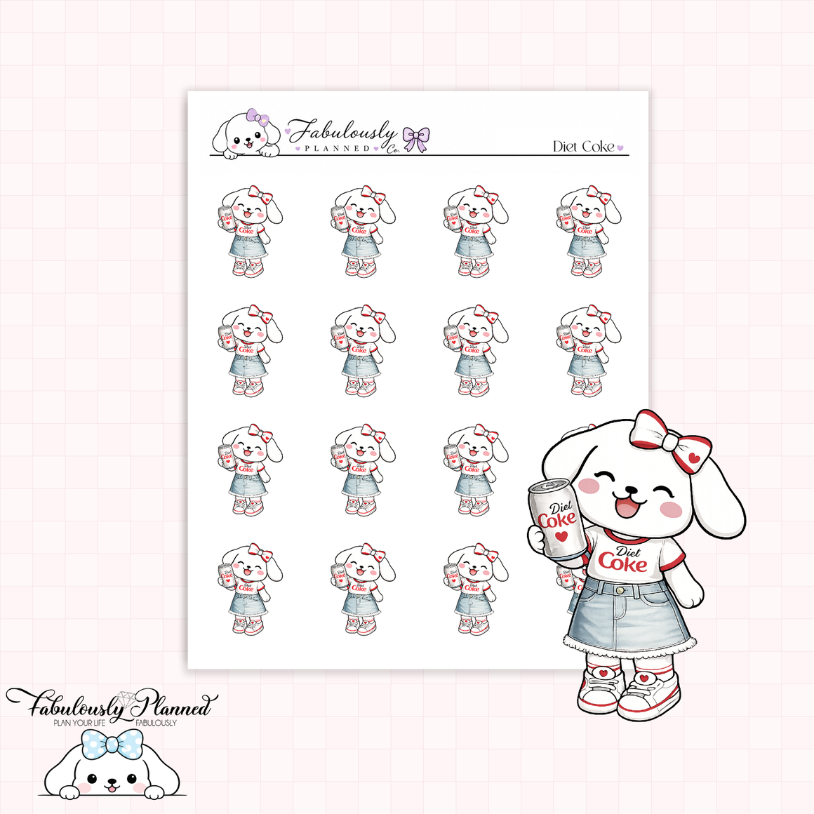 Diet Coke Winnie Stickers