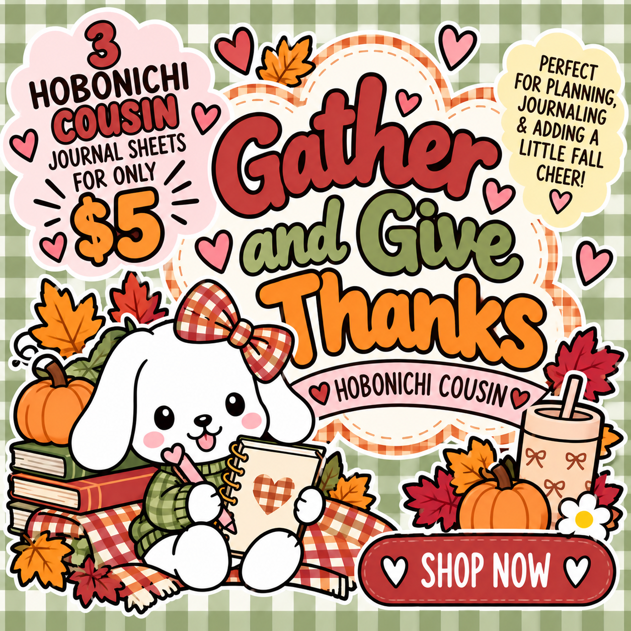 Gather and Give Thanks Hobonichi Cousin Collection