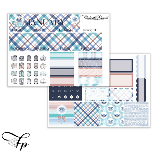 January Monthly Happy Planner - Fabulously Planned