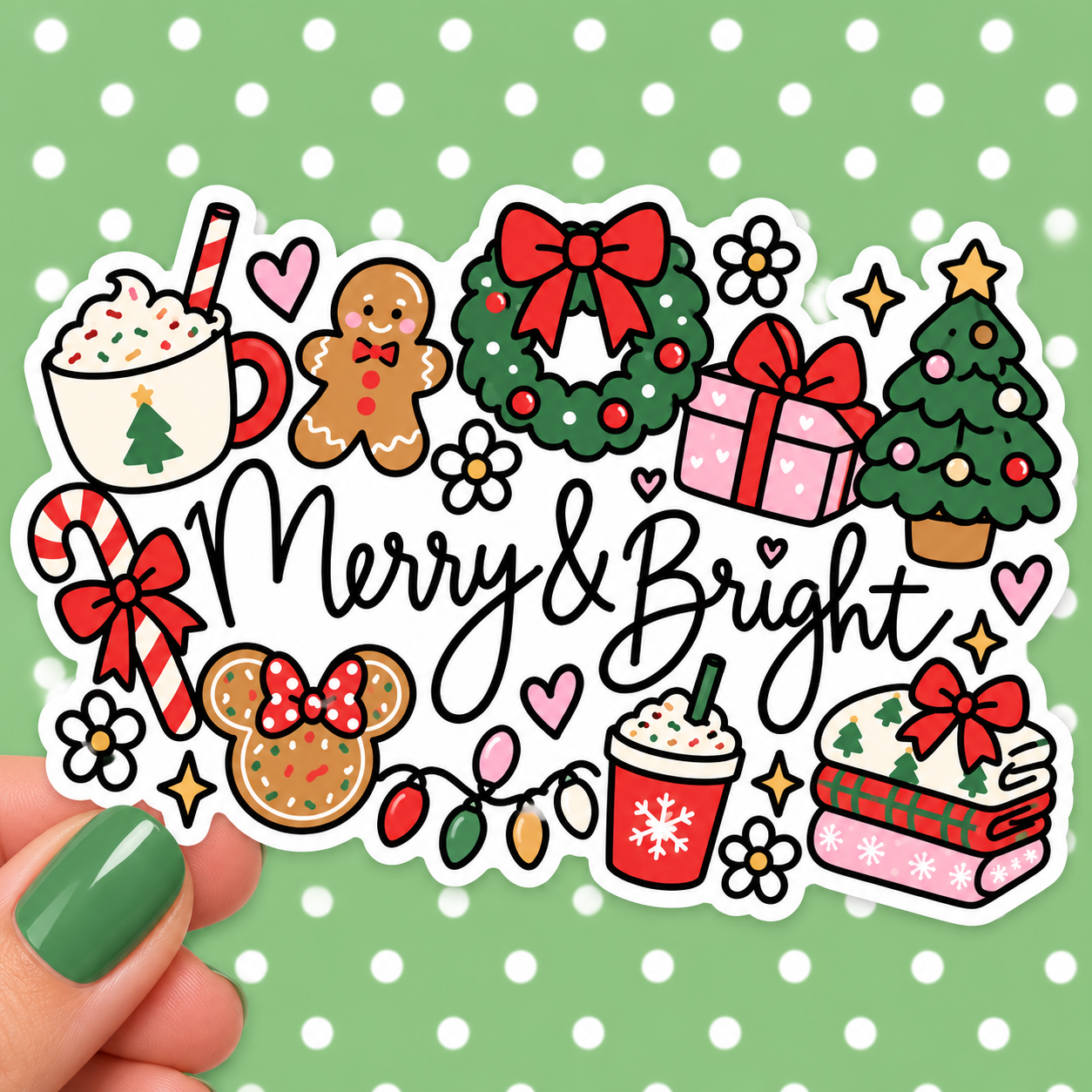Merry and Bright Vinyl Decal