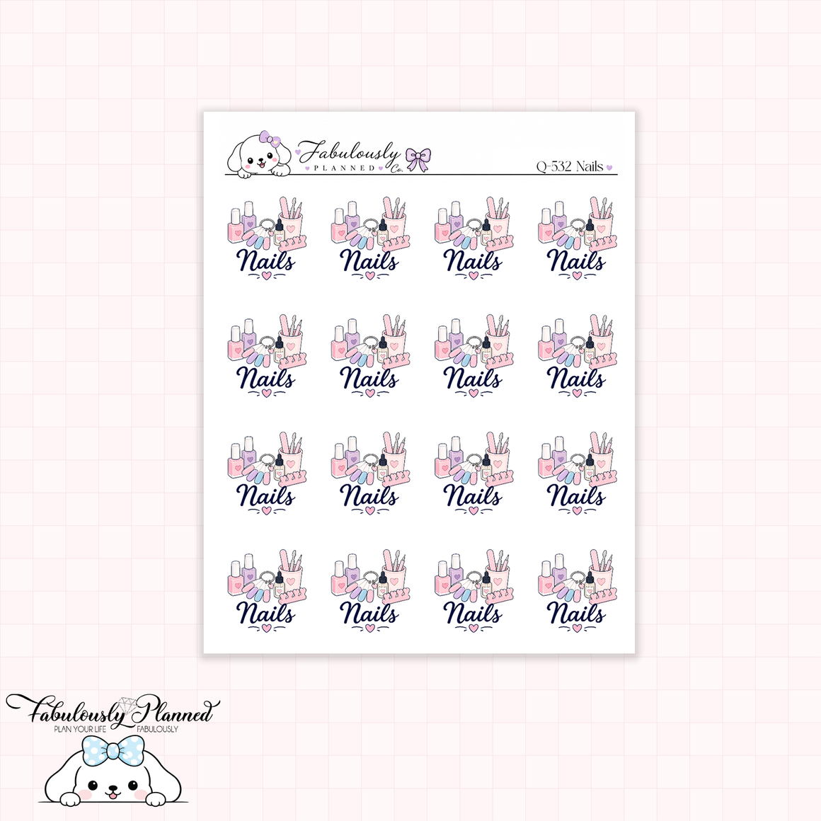 Nail Day Planner Stickers