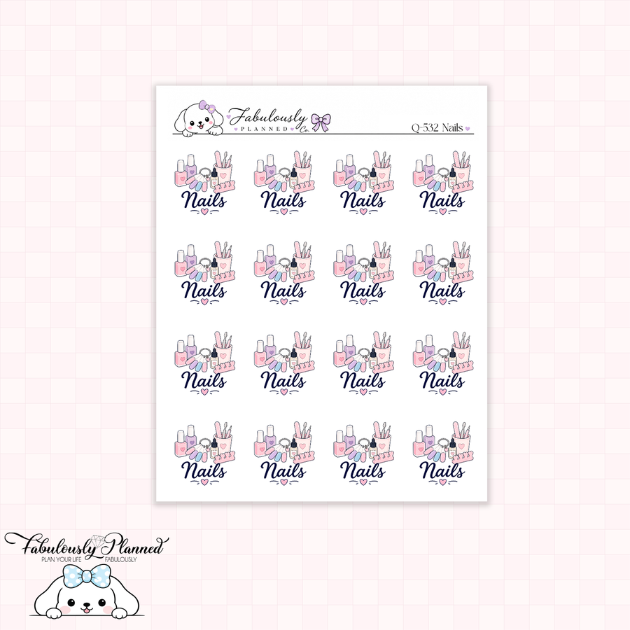 Nail Day Planner Stickers