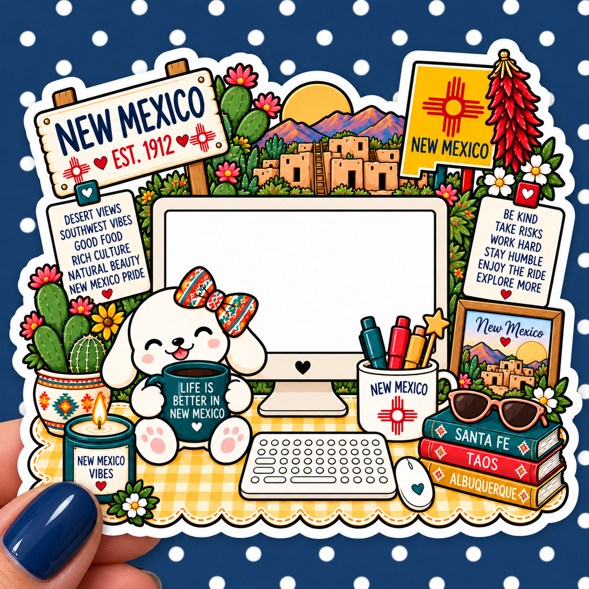 New Mexico State Desktop Vinyl Decal