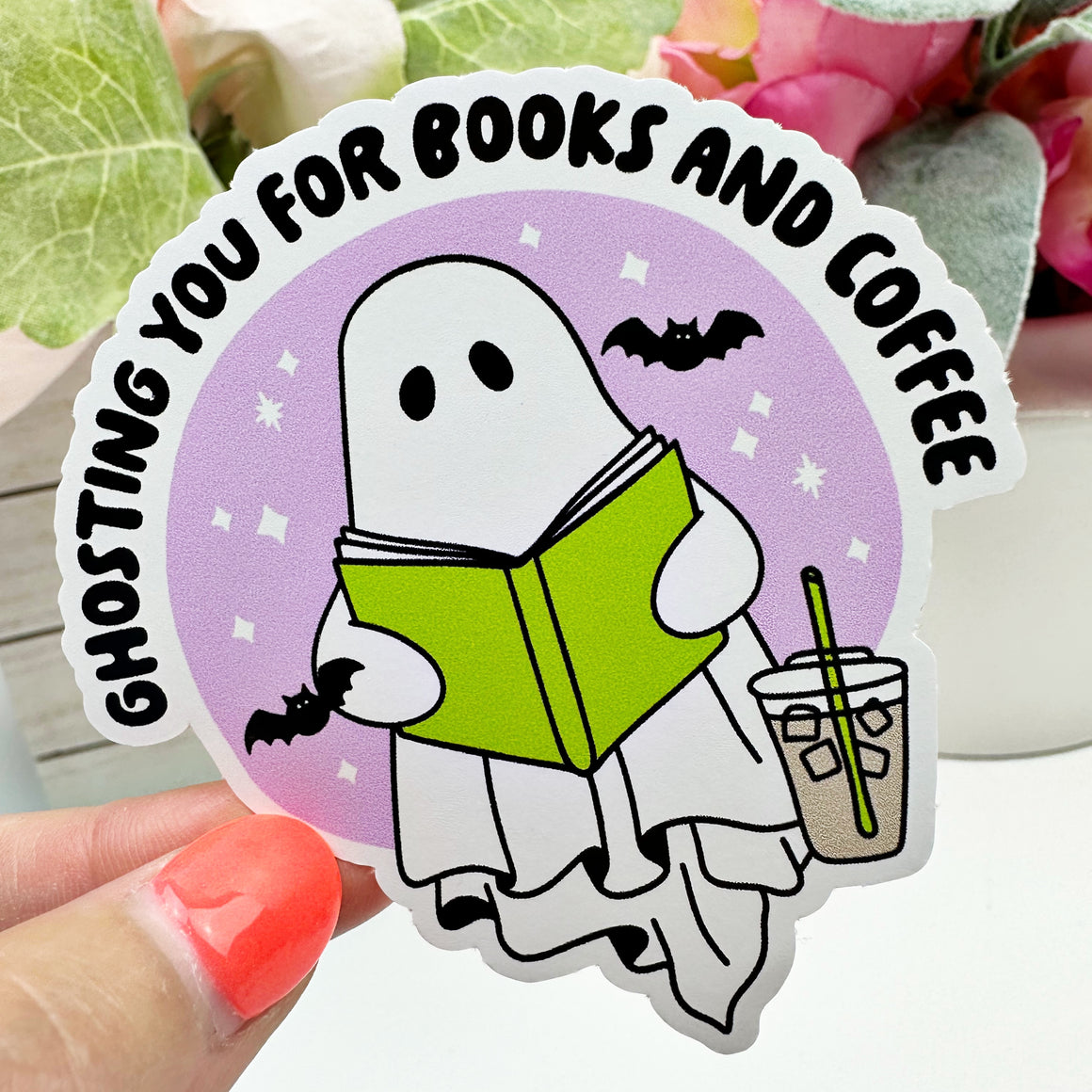 Ghosting You for Books and Coffee Vinyl Decal