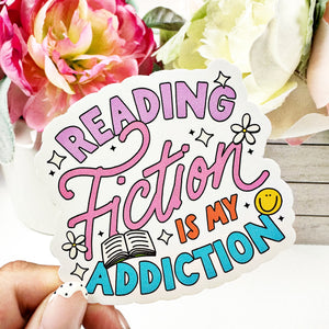 Reading Fiction is my Addiction Vinyl Decal
