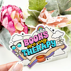 Books are my Therapy Vinyl Decal