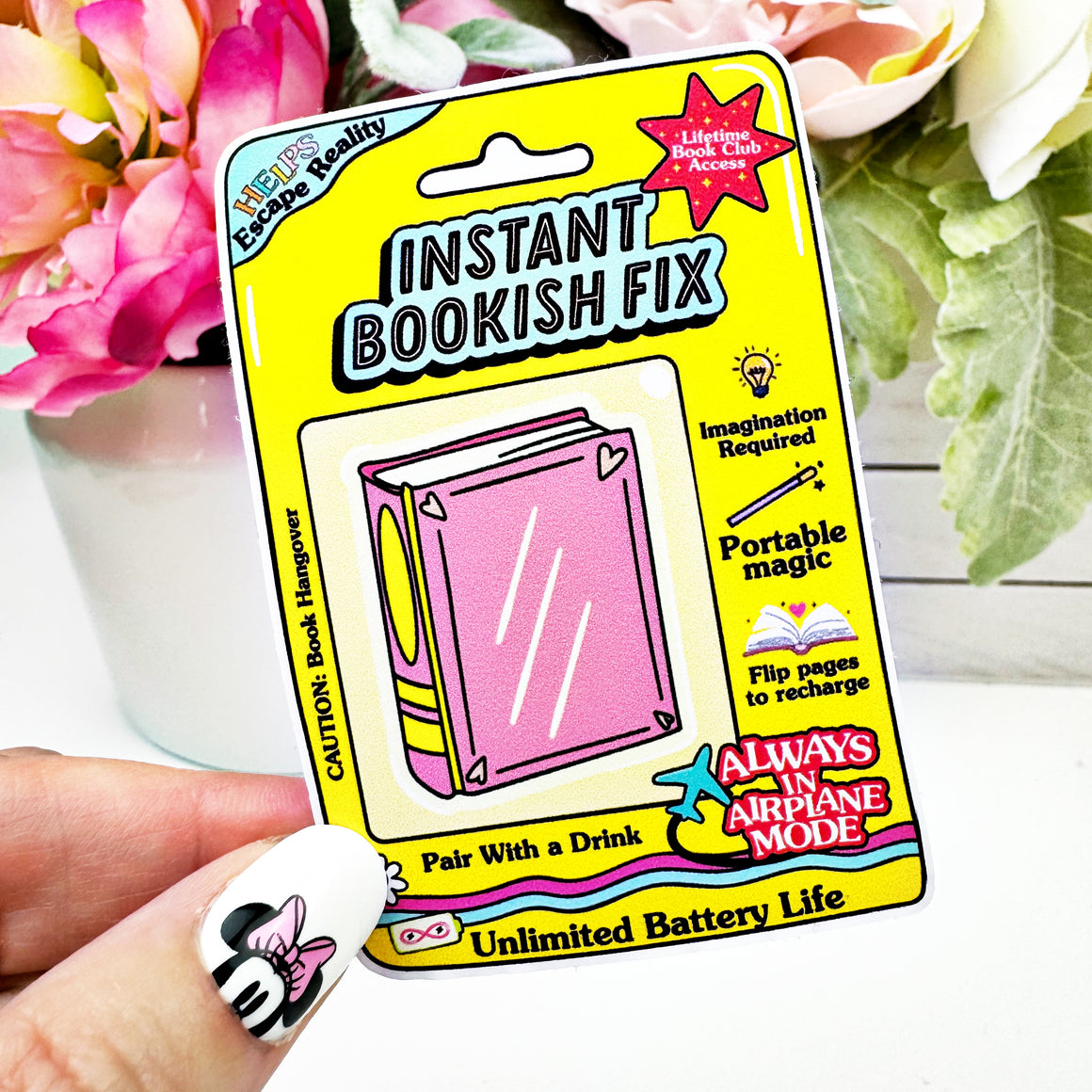 Instant Bookish Fix Vinyl Decal