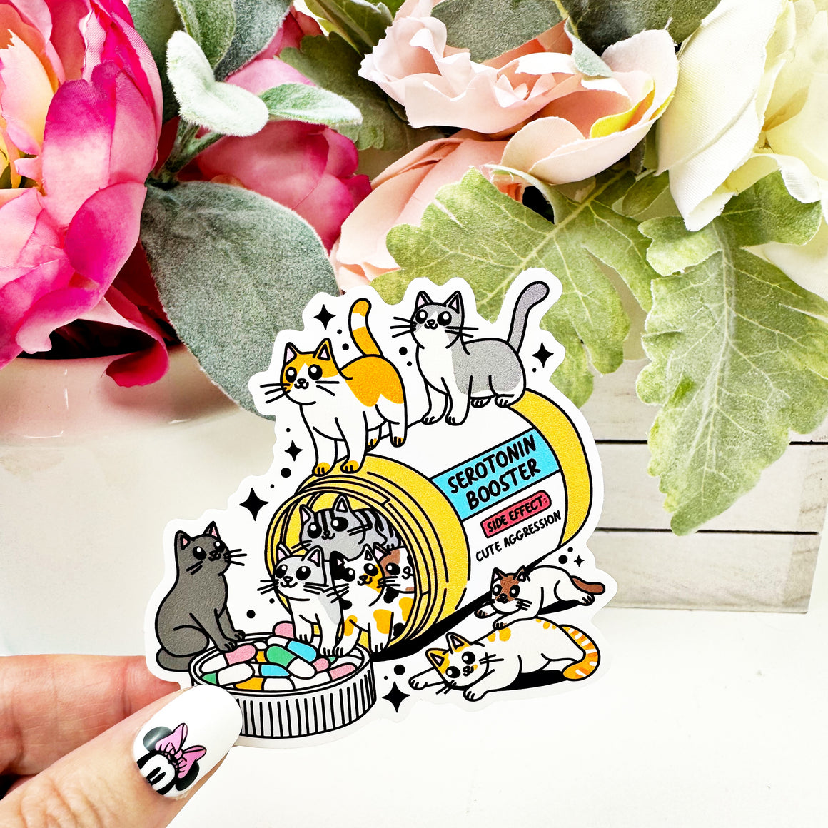 Cat Serotonin Booster Vinyl Decal