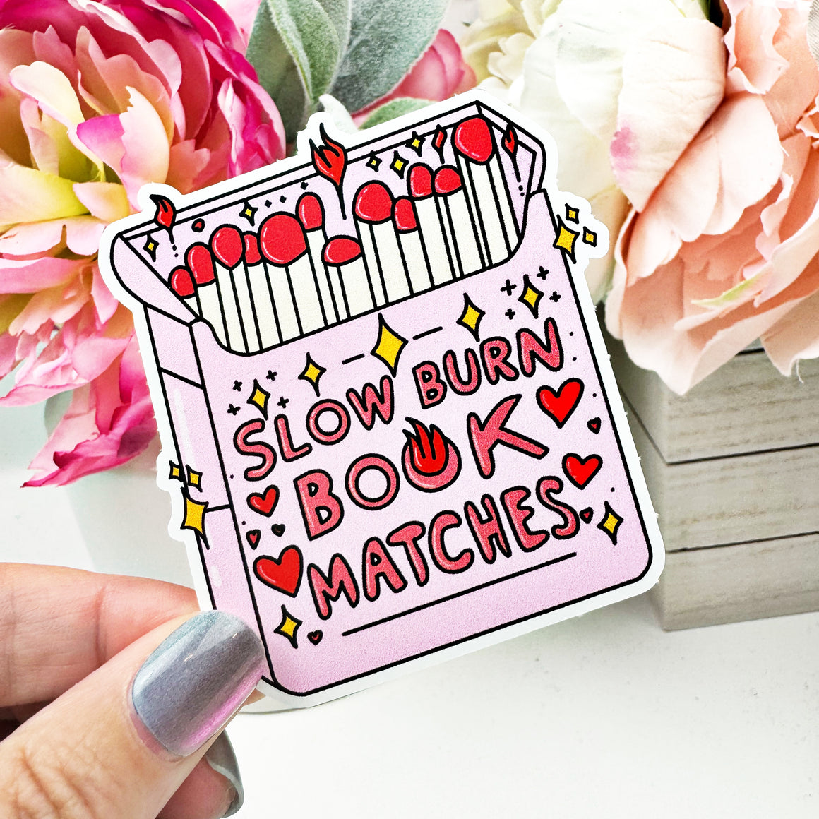Slow Burn Book Matches Vinyl Decal