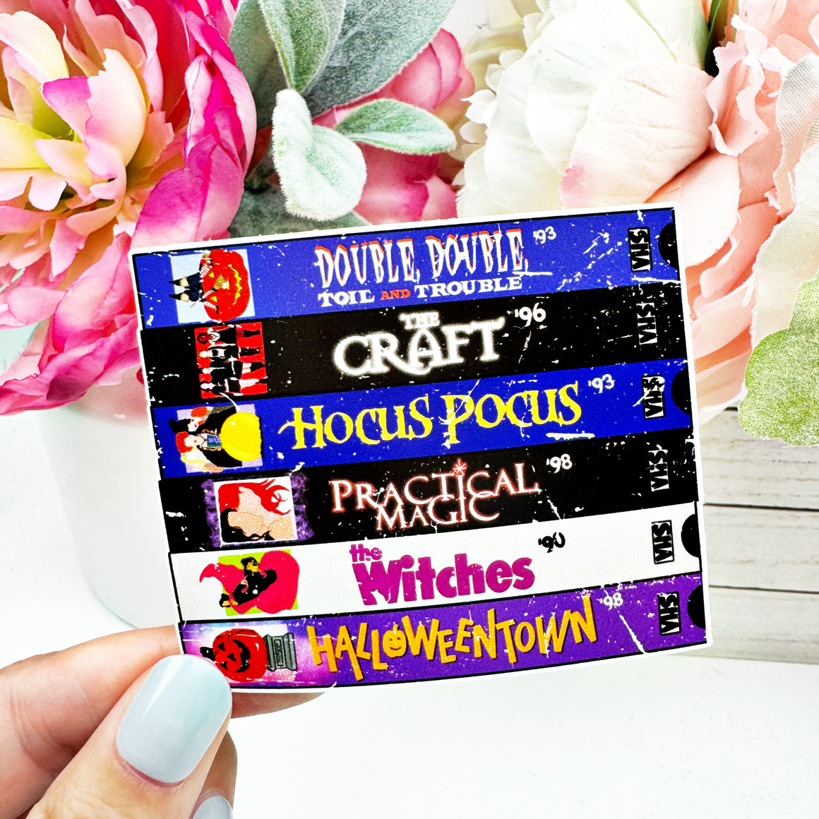 Witch Movies VHS Stack Vinyl Decal