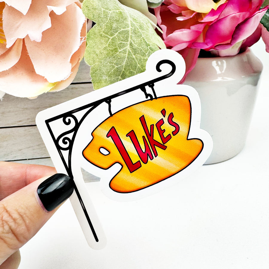 Luke's Hanging Sign Vinyl Decal