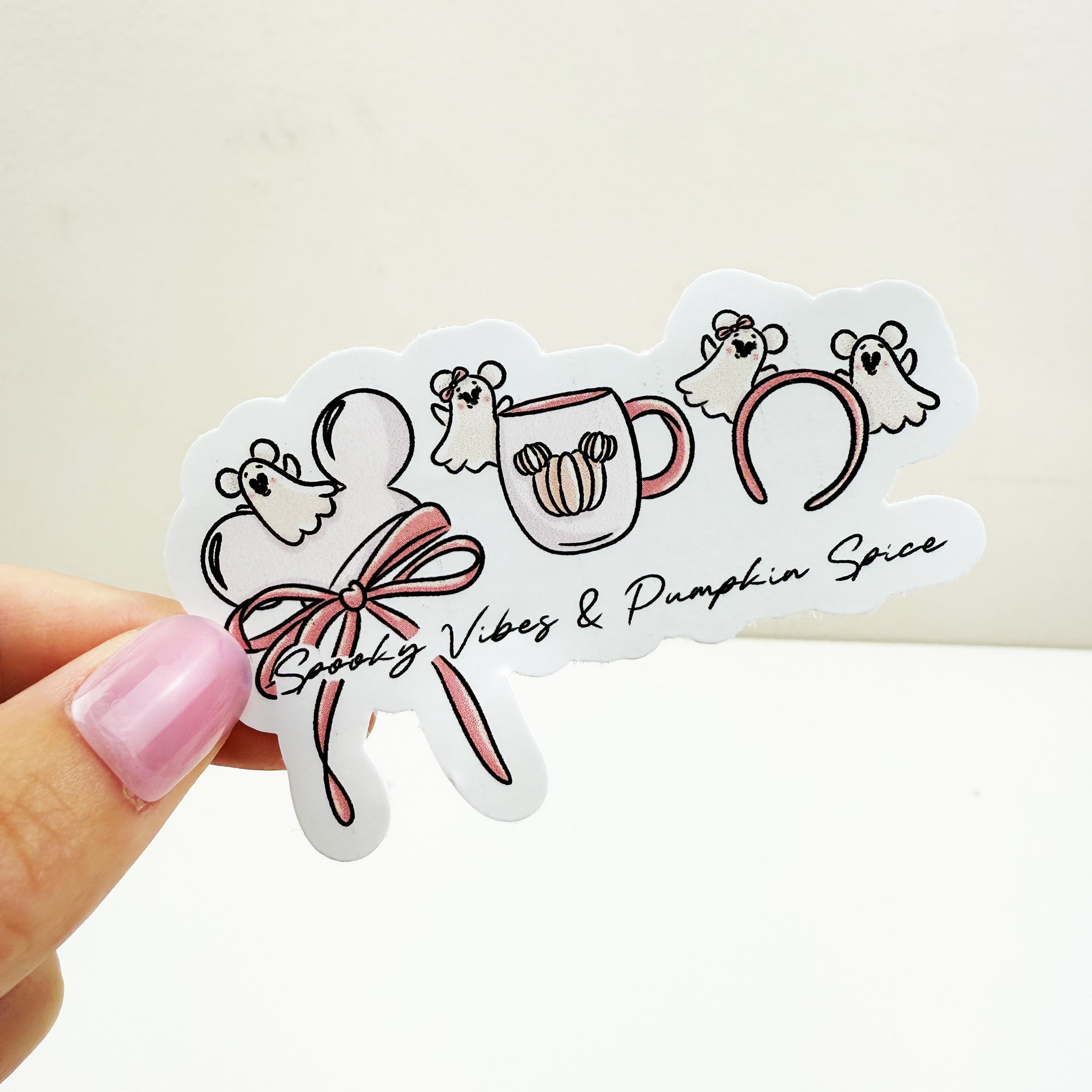 Spooky Vibes and Pumpkin Spice Vinyl Decal