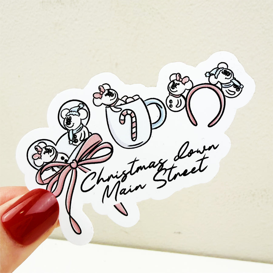 Christmas Down Main Street Vinyl Decal