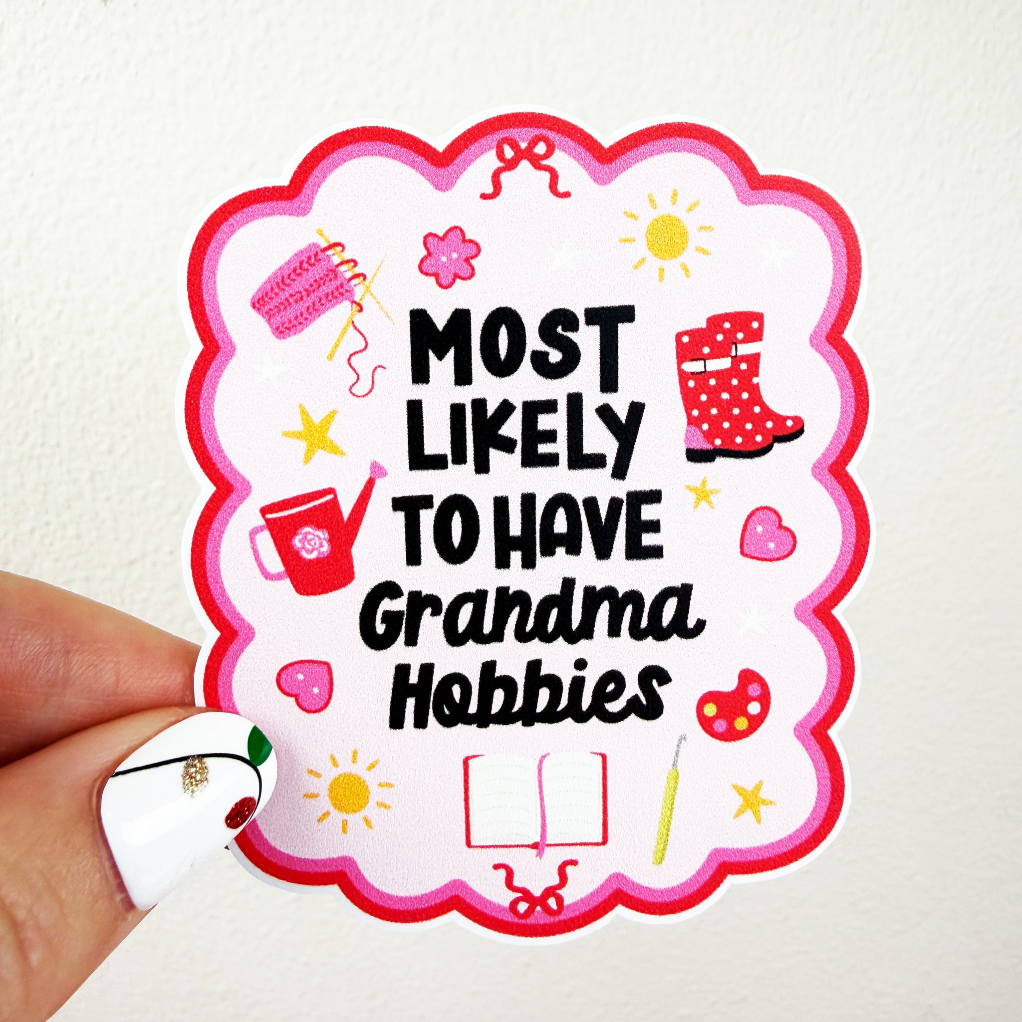 Grandma Hobbies Vinyl Decal