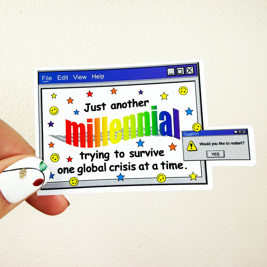Millennial Crisis Vinyl Decal