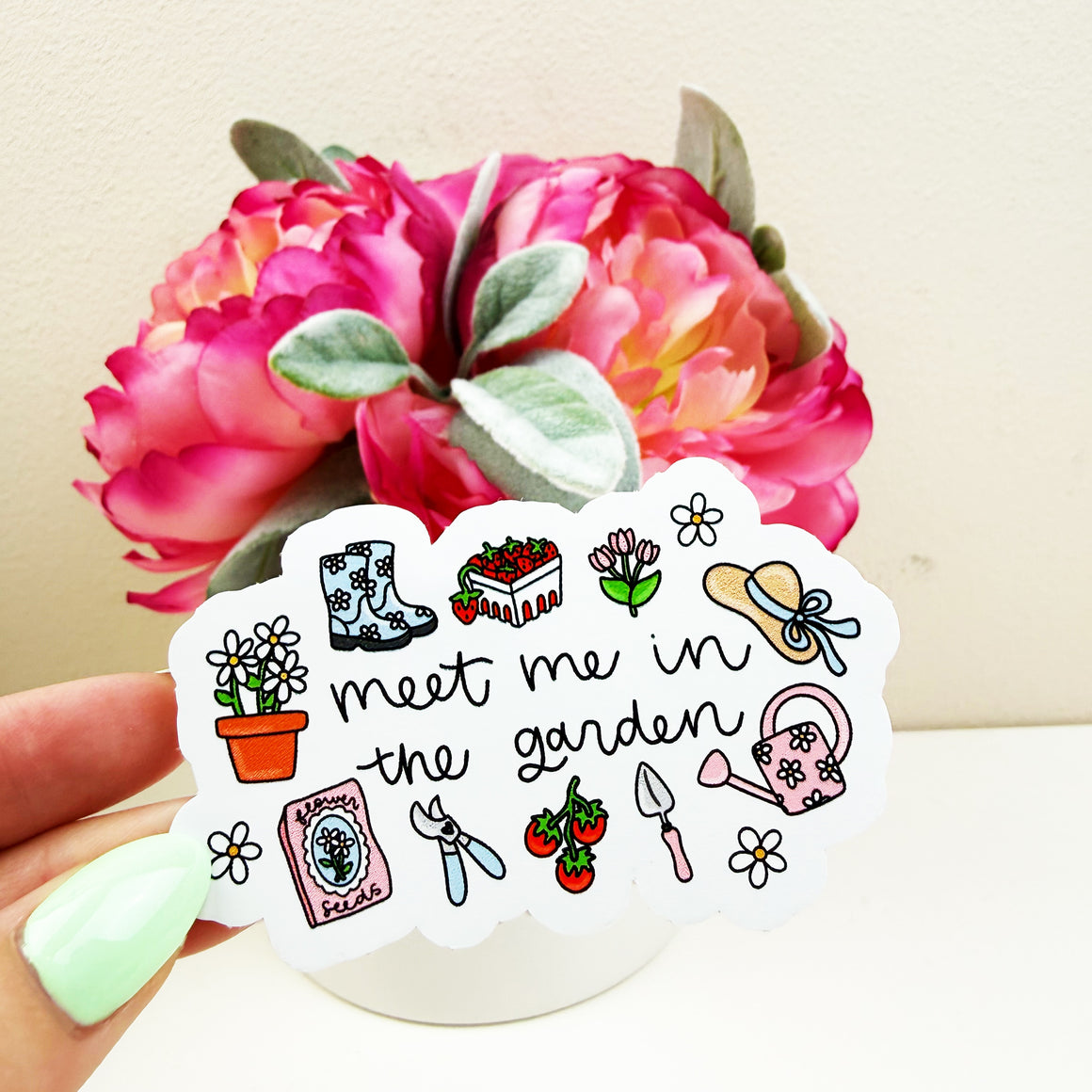 Meet Me in the Garden Vinyl Decal
