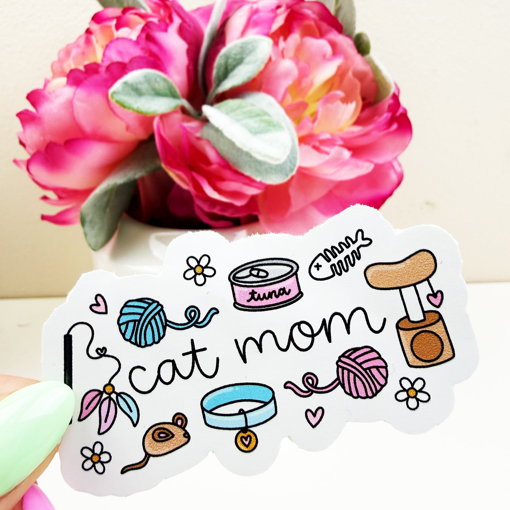 Cat Mom Vinyl Decal