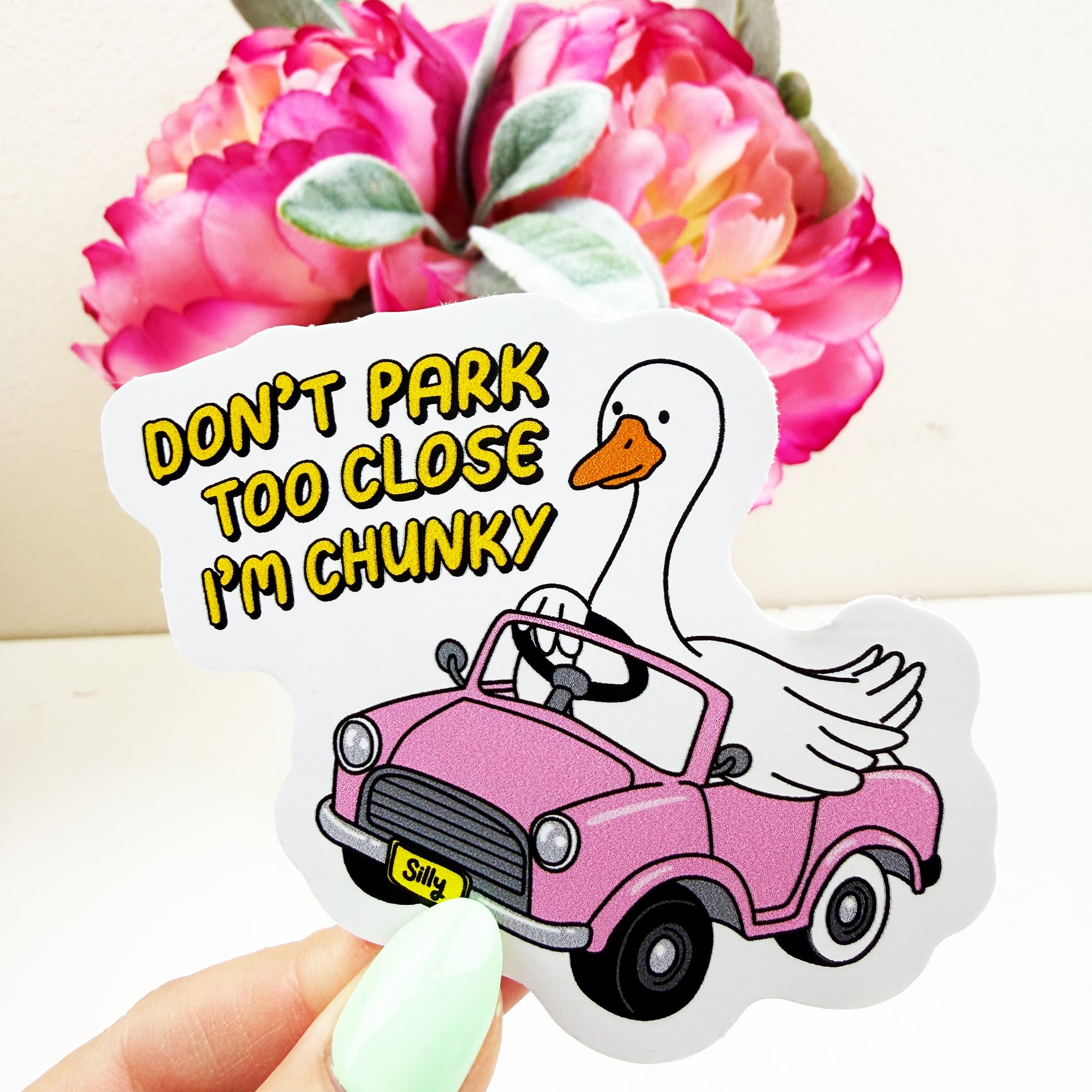 Don't Park Too Close I'm Chunky Vinyl Decal