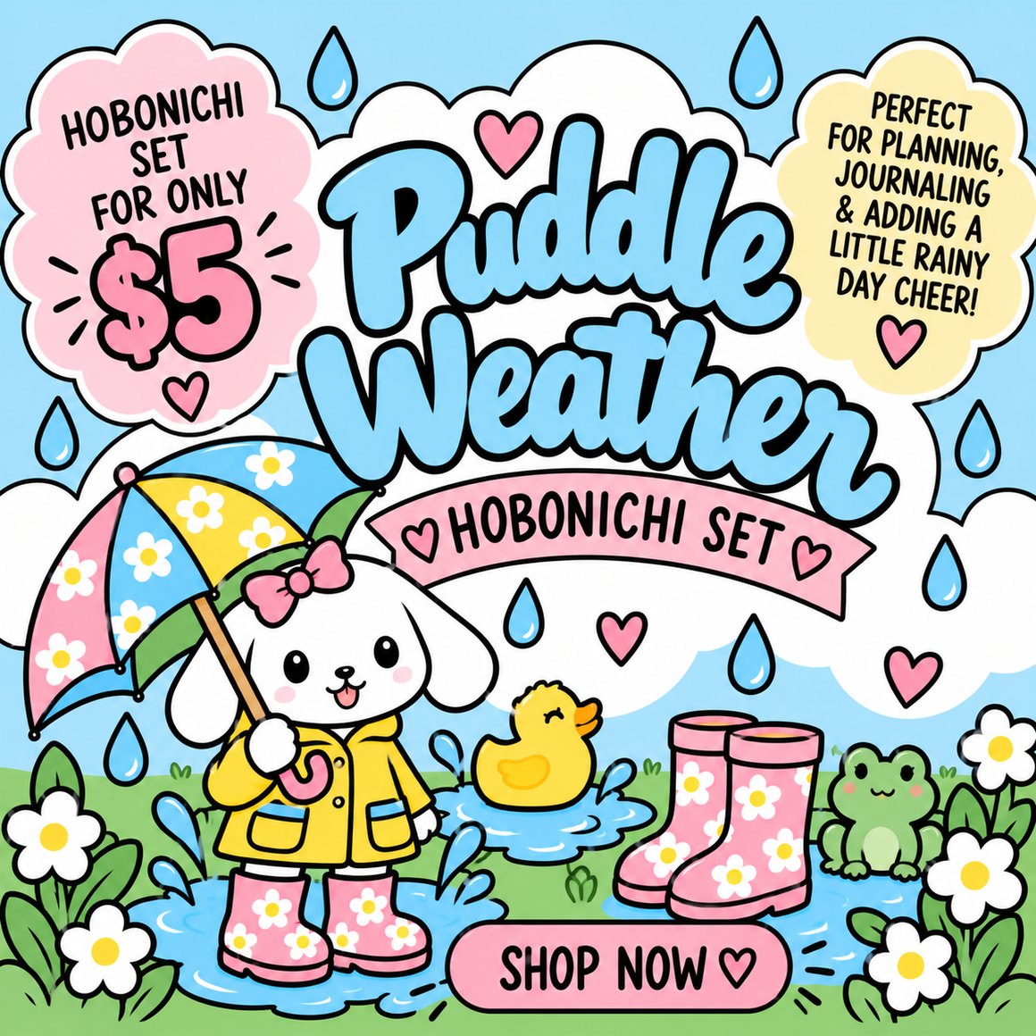 Puddle Weather Hobonichi Cousin Collection