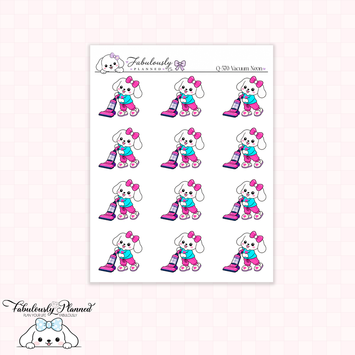 Vacuum Neon Planner Stickers