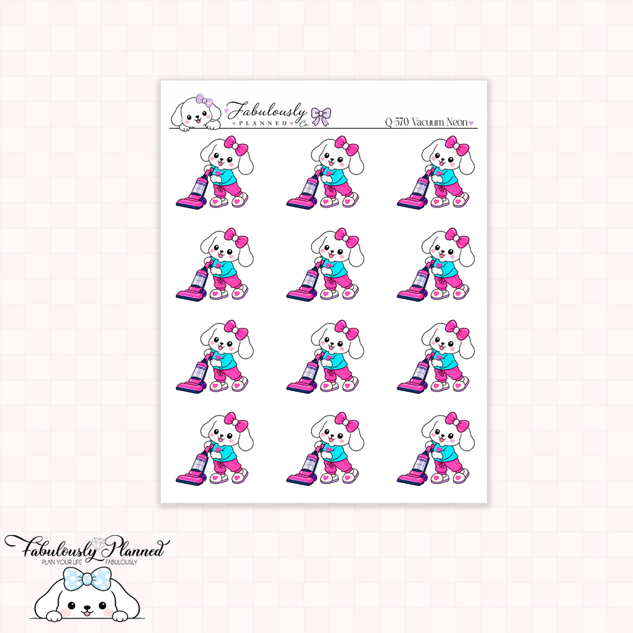 Vacuum Neon Planner Stickers