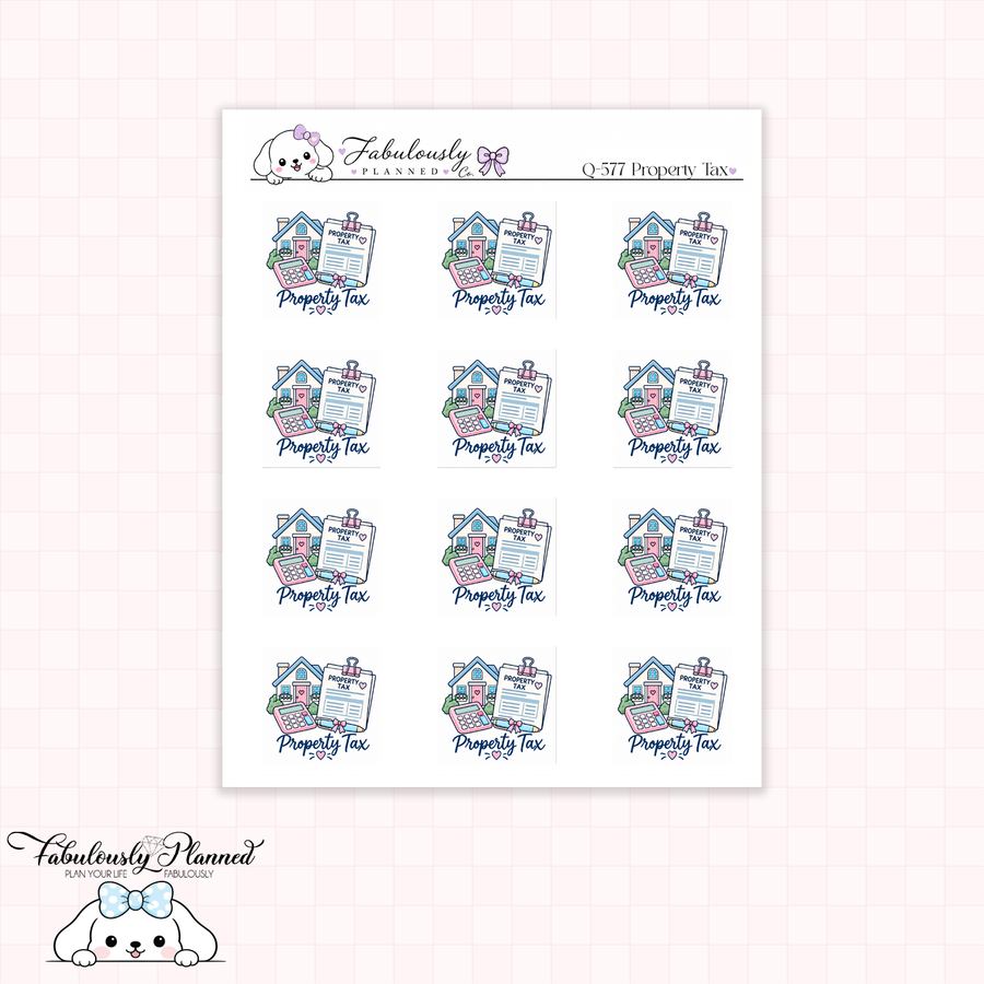 Property Tax Planner Stickers