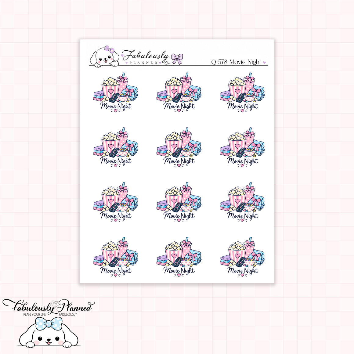 Movie Night Planner Stickers
