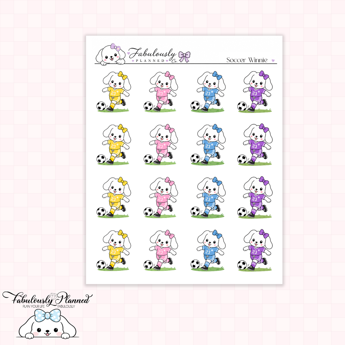 Soccer Winnie Stickers