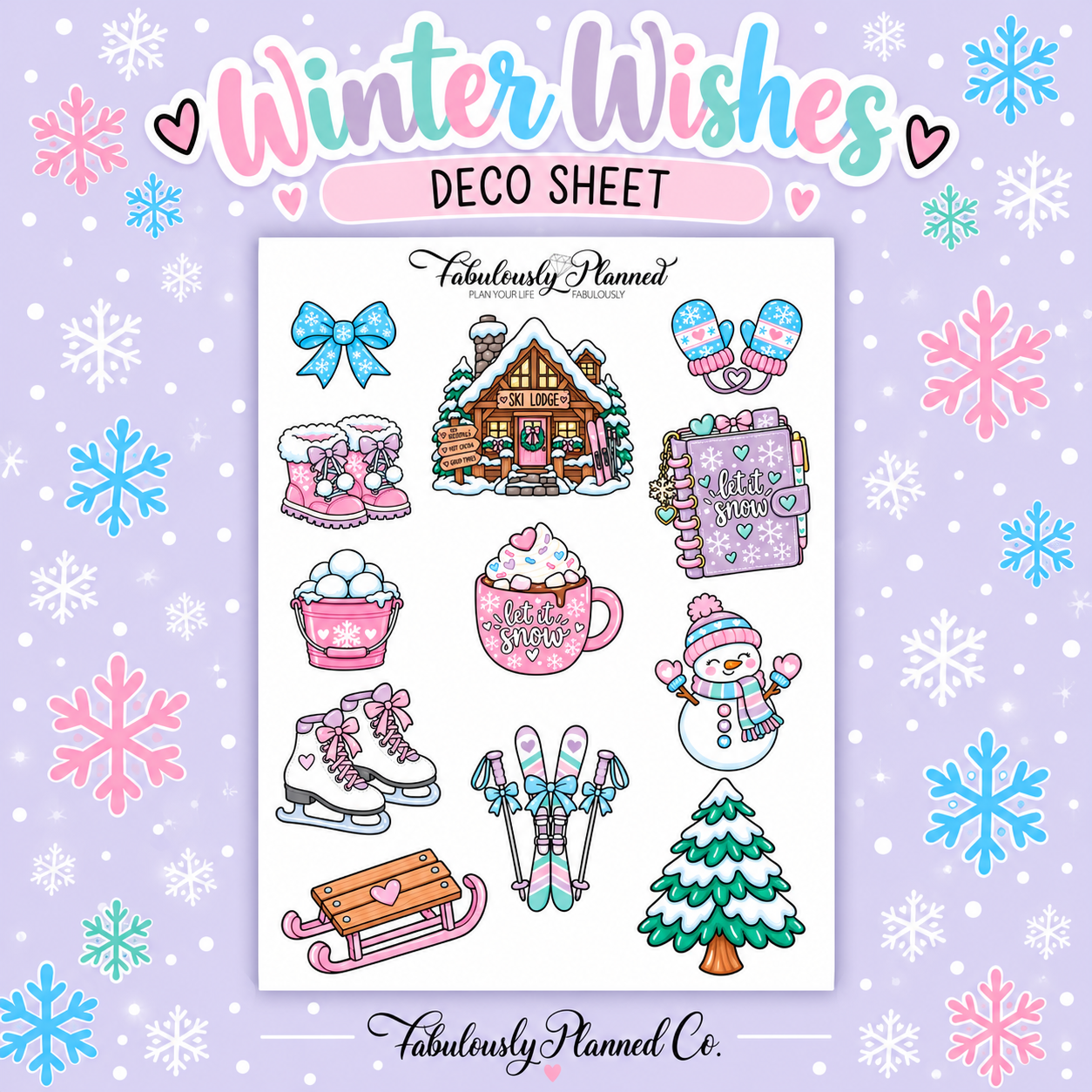 Winter Wishes Large Decorative Sheet