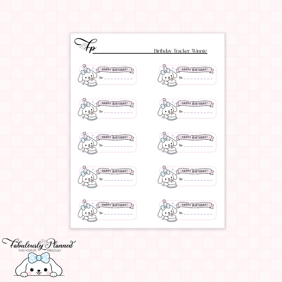 Birthday Tracker Winnie