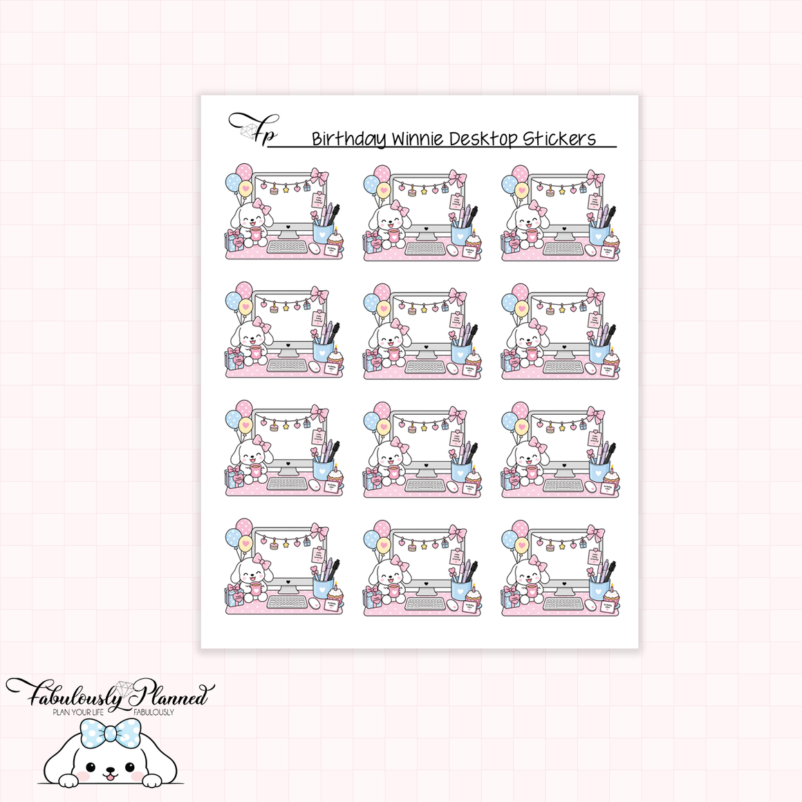 Birthday Winnie Desktop Stickers