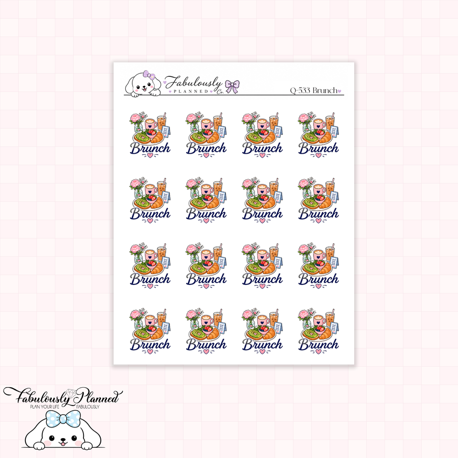 Brunch Planner Stickers