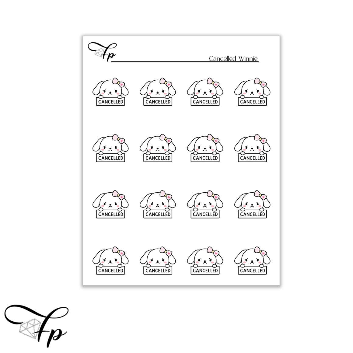 Cancelled Winnie Planner Stickers