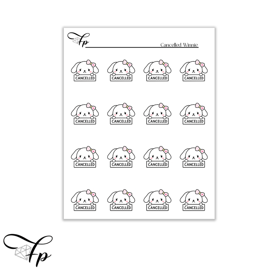 Cancelled Winnie Planner Stickers