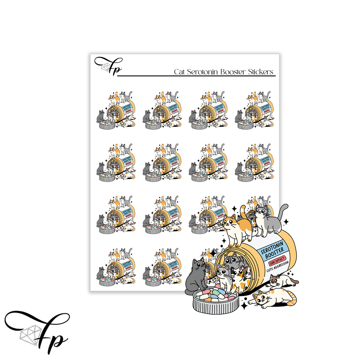 Cat Serotonin Booster Stickers