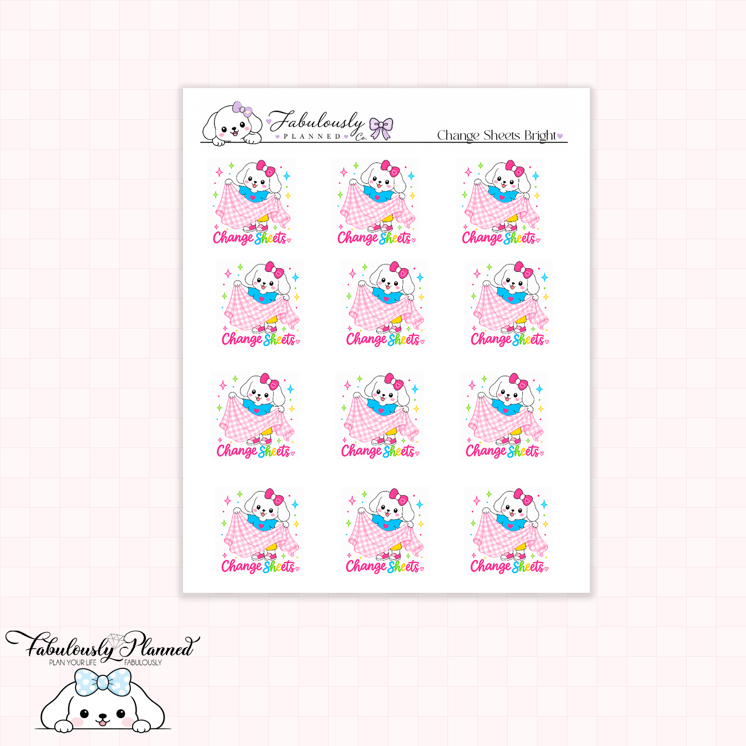 Change Sheets Planner Stickers (Bright)