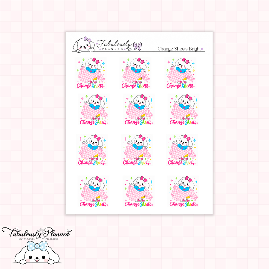 Change Sheets Planner Stickers (Bright)