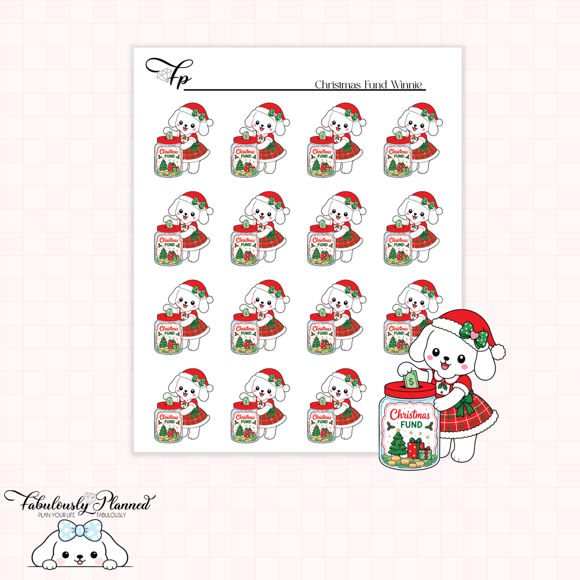 Christmas Fund Winnie Stickers