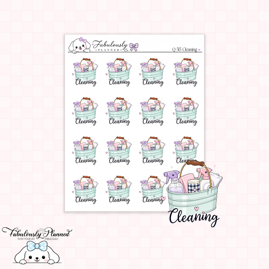 Cleaning Planner Stickers