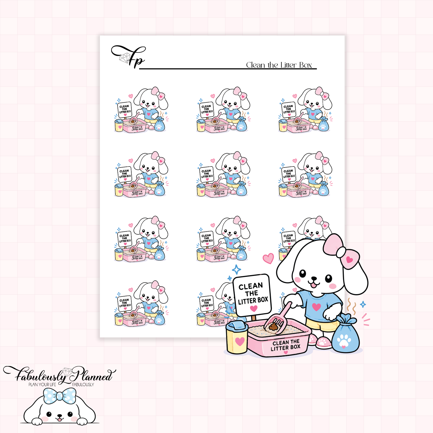 Clean Litter Box Stickers