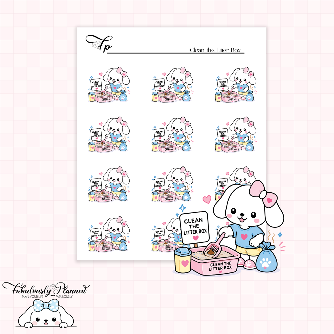 Clean Litter Box Stickers