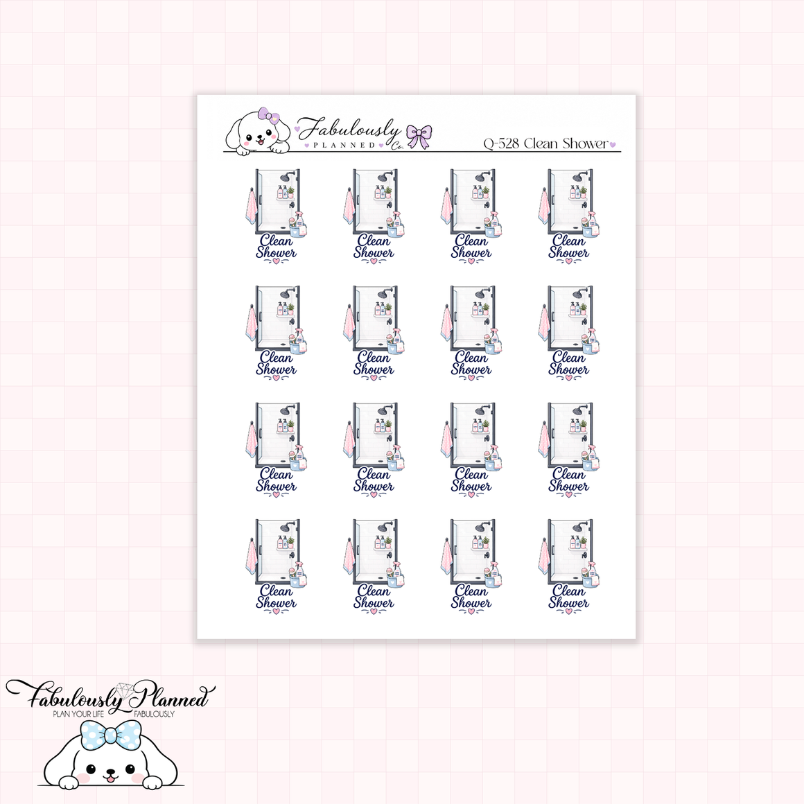Clean Shower Planner Stickers