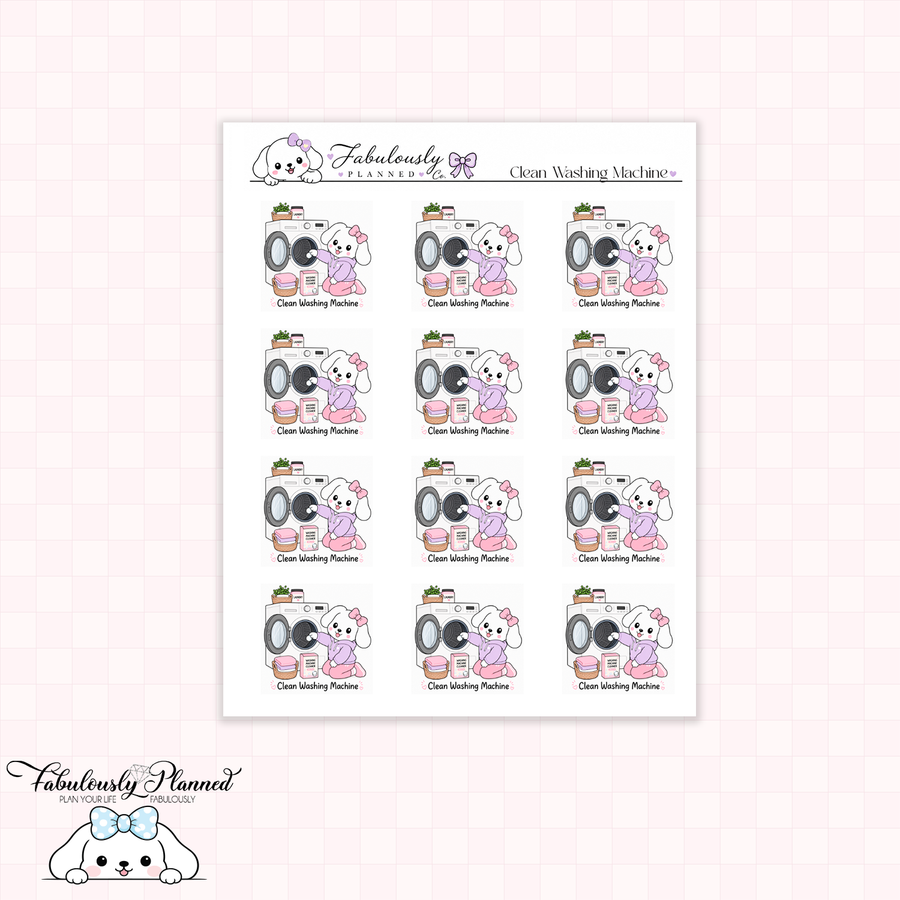 Clean Washing Machine Planner Stickers
