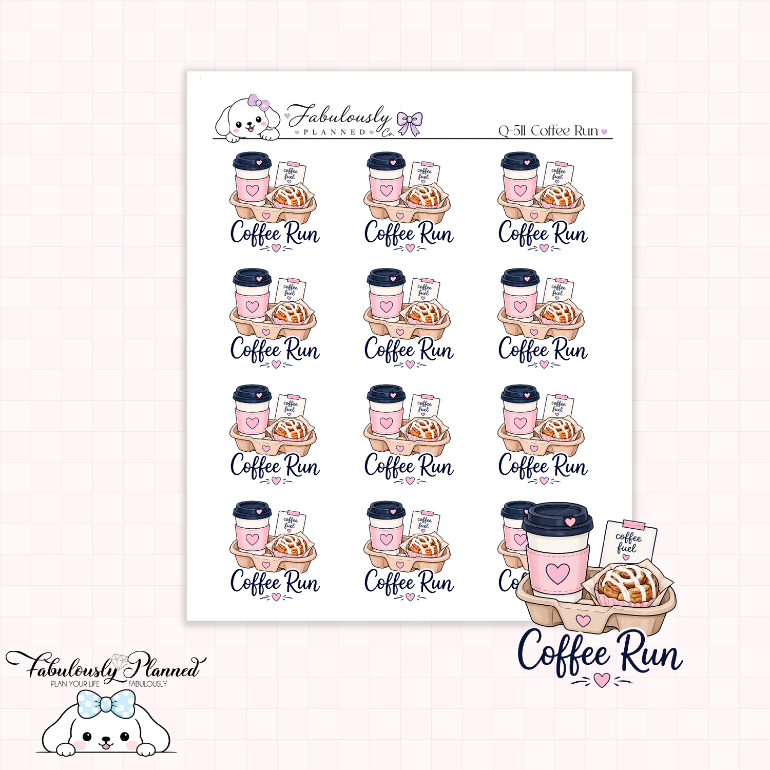 Coffee Run Planner Stickers