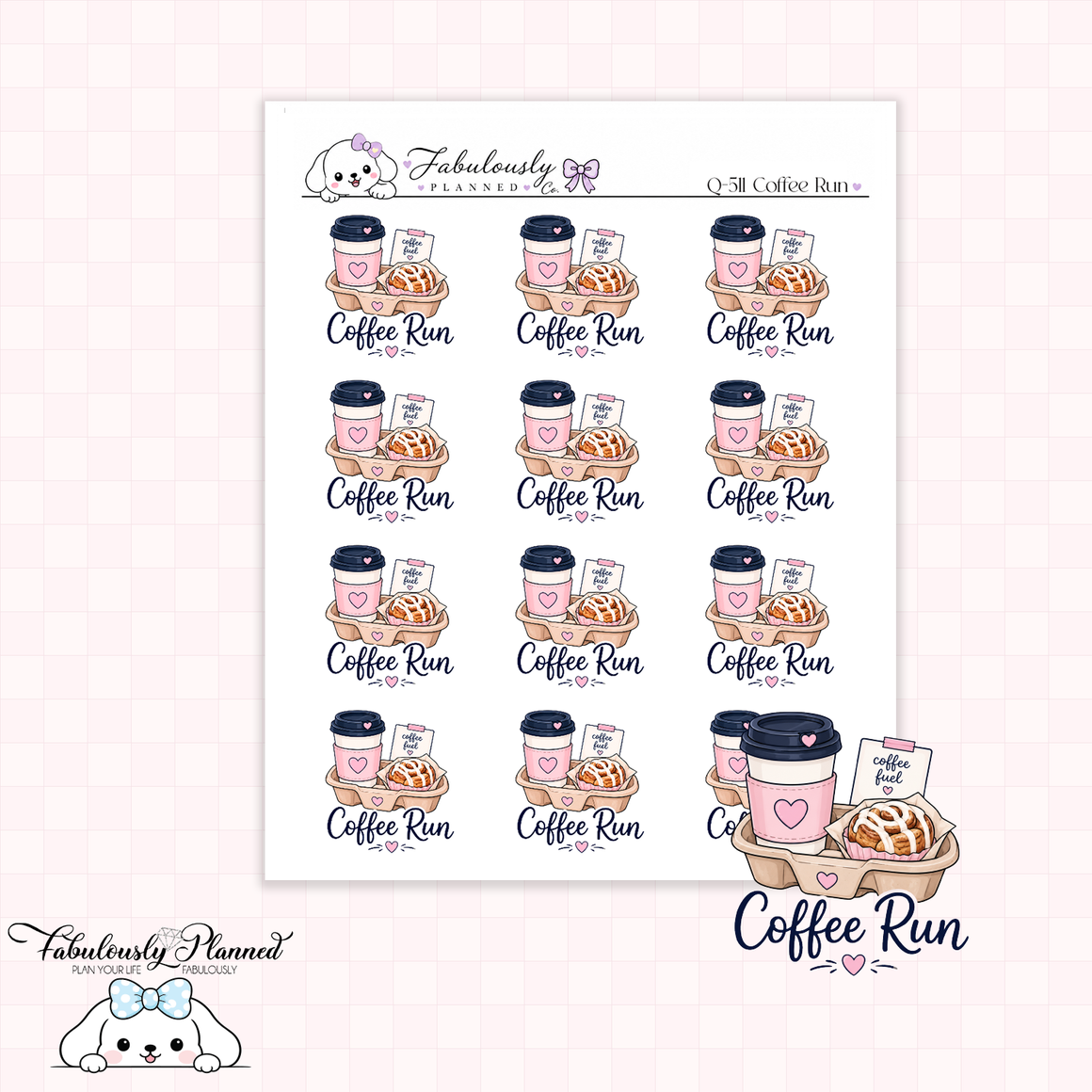 Coffee Run Planner Stickers